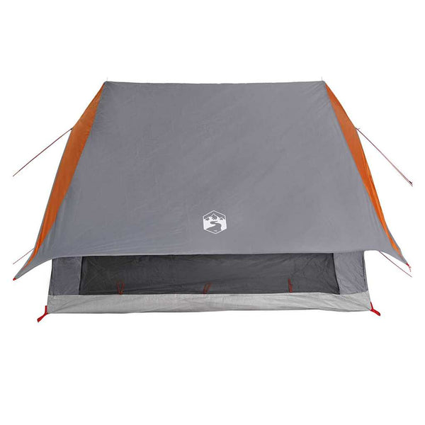 Familienzelt mit Dach, Grau/Orange, 256cm