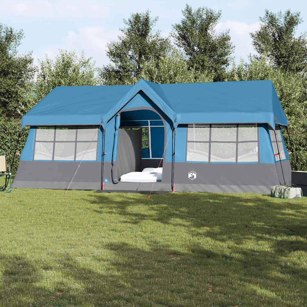 Familienzelt mit Dach, Blau/Grau, 622cm