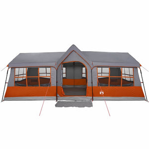 Familienzelt mit Dach Grau/Orange