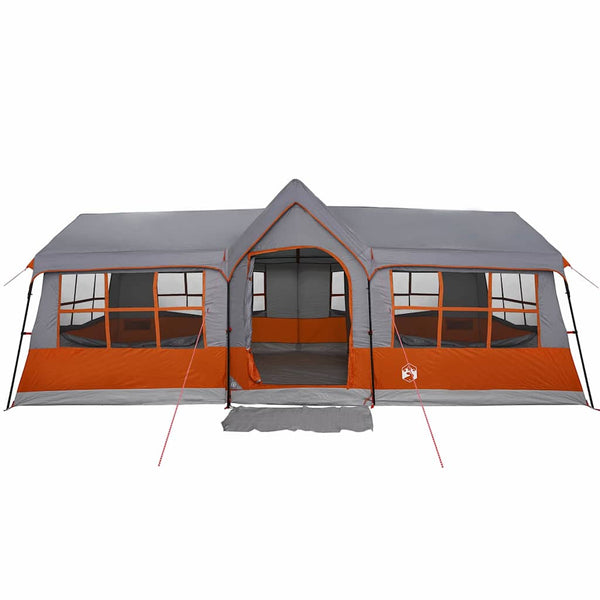 Familienzelt mit Dach Grau/Orange