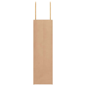 Braune Papiertragetaschen mit Henkeln, 50 Stk.