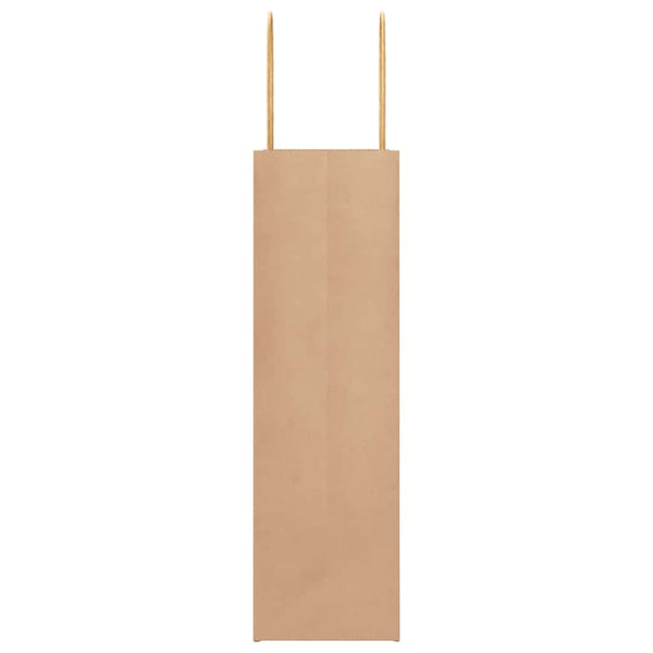 Braune Papiertragetaschen mit Henkeln, 50 Stk.