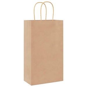Braune Papiertragetaschen mit Henkeln, 50 Stk.