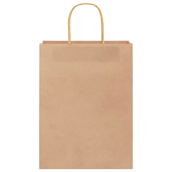 Braune Papiertragetaschen mit Henkeln, 50 Stk.