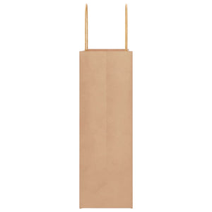 Braune Papiertragetaschen mit Henkeln, 50 Stk.