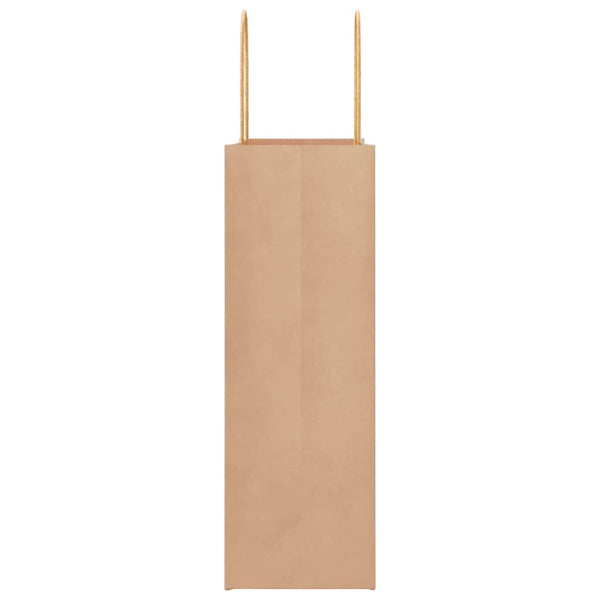 Braune Papiertragetaschen mit Henkeln, 50 Stk.