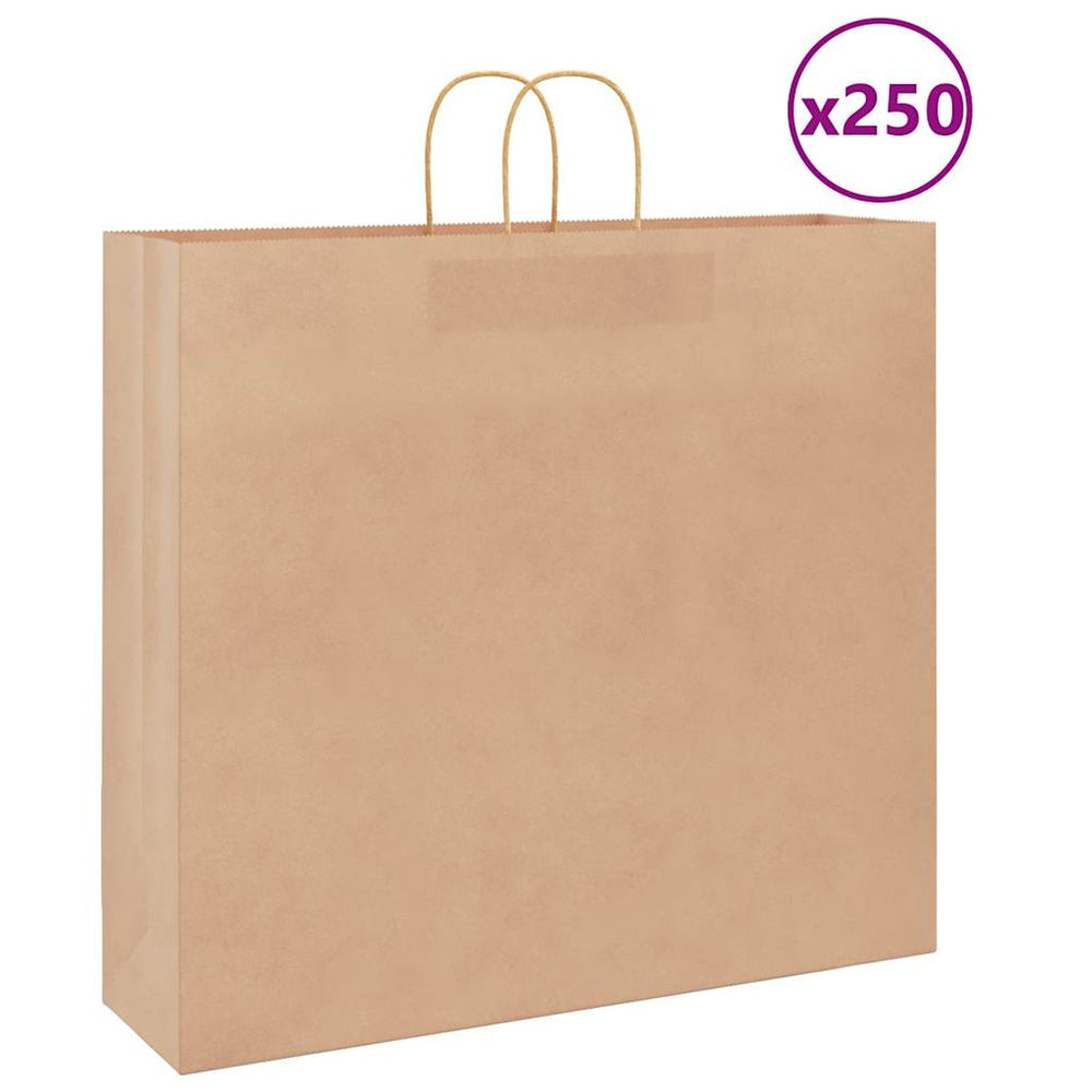 Papiertragetaschen Braun mit Henkel 54x15x49 cm, 250 Stk.