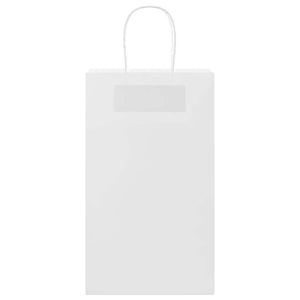 Weiße Papiertragetaschen mit Henkeln, 50 Stk.