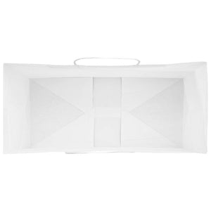 Weiße Papiertragetaschen mit Henkeln, 50 Stk.