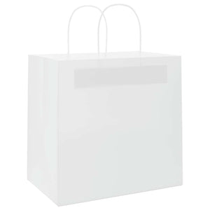 Weiße Papiertragetaschen mit Henkeln, 250 Stk.