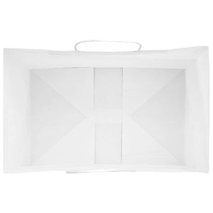 Weiße Papiertragetaschen mit Henkeln, 250 Stk.
