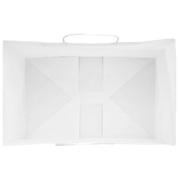 Weiße Papiertragetaschen mit Henkeln, 250 Stk.
