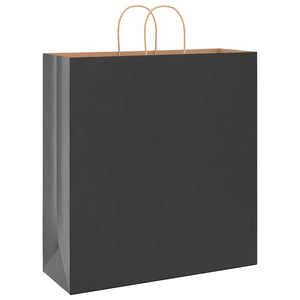 Schwarze Papiertragetaschen mit Henkeln, 50 Stk. 45x17x48 cm