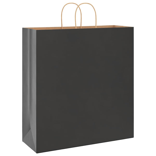 Schwarze Papiertragetaschen mit Henkeln, 50 Stk. 45x17x48 cm