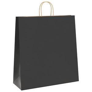 Schwarze Papiertragetaschen mit Henkeln, 50 Stk. 45x17x48 cm