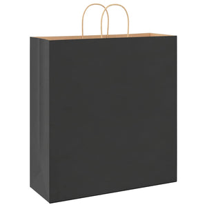 Schwarze Papiertragetaschen mit Henkeln, 50 Stk. 45x17x48 cm