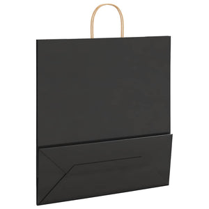Schwarze Papiertragetaschen mit Henkeln, 50 Stk. 45x17x48 cm