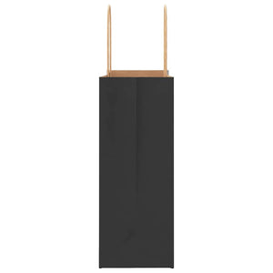 Schwarze Papiertragetaschen mit Henkel, 21x11x28 cm, 250 Stk.