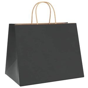 Schwarze Papiertragetaschen mit Henkeln, 250 Stk. 32x22x24 cm
