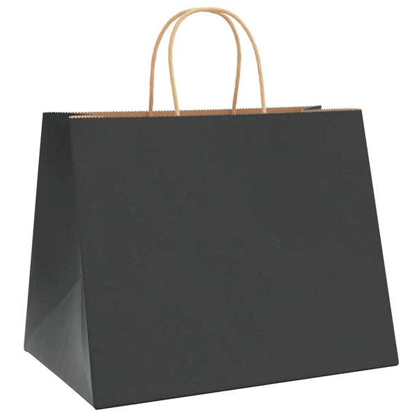 Schwarze Papiertragetaschen mit Henkeln, 250 Stk. 32x22x24 cm