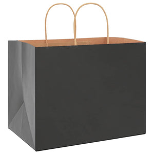 Schwarze Papiertragetaschen mit Henkeln, 250 Stk. 32x22x24 cm