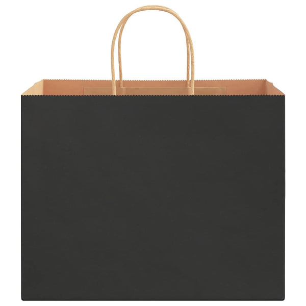 Schwarze Papiertragetaschen mit Henkeln, 250 Stk. 32x22x24 cm