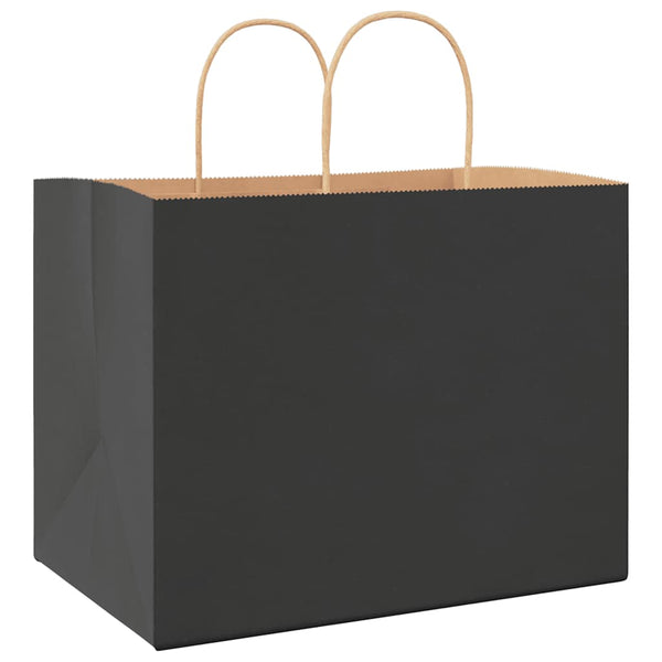 Schwarze Papiertragetaschen mit Henkeln, 250 Stk. 32x22x24 cm