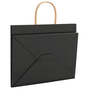 Schwarze Papiertragetaschen mit Henkeln, 250 Stk. 32x22x24 cm