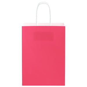 Rosa Papiertragetaschen mit Henkel, 50 Stk. 15x8x21cm
