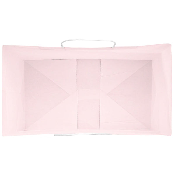 Rosa Papiertragetaschen mit Henkel, 50 Stk. 15x8x21cm