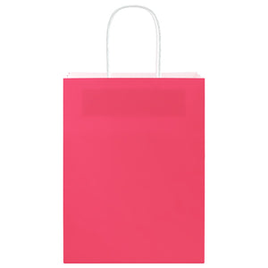 Papiertragetaschen Rosa mit Henkel, 50 Stk.