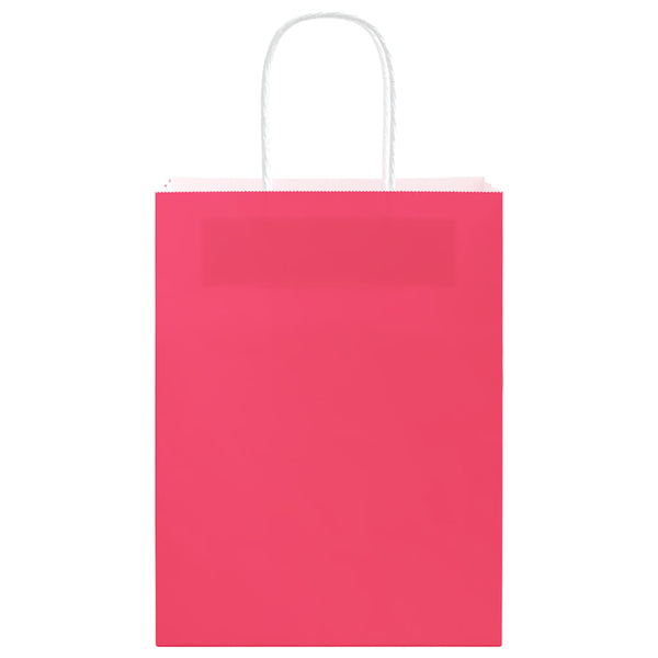 Papiertragetaschen Rosa mit Henkel, 50 Stk.