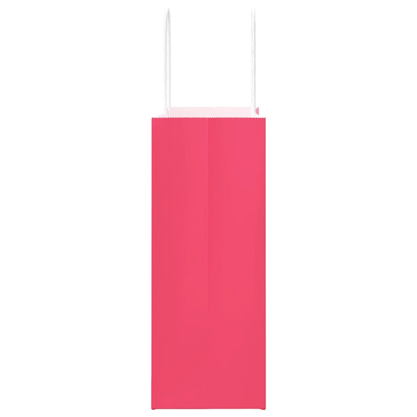 Papiertragetaschen Rosa mit Henkel, 50 Stk.
