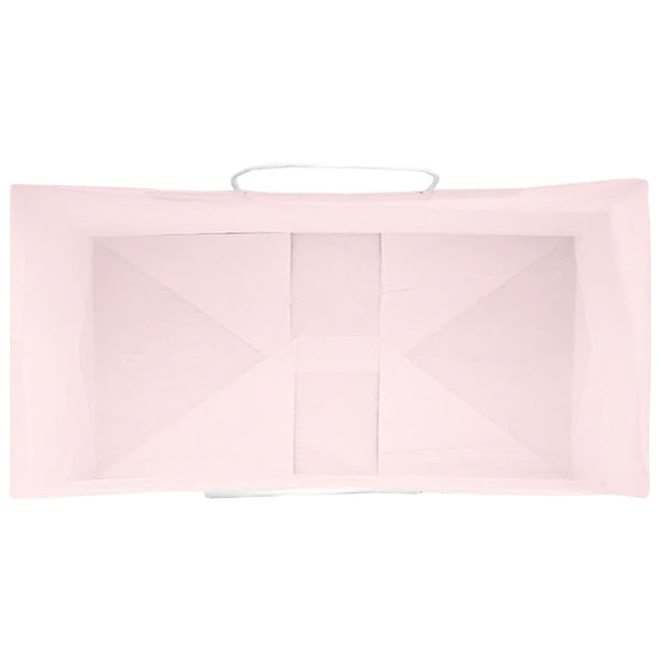 Papiertragetaschen Rosa mit Henkel, 50 Stk.