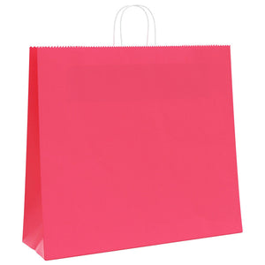 Rosa Papiertragetaschen mit Henkel, 50 Stk.