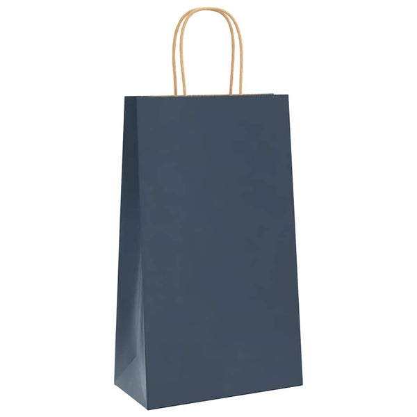 Blaue Papiertragetaschen mit Henkel, 250 Stk.