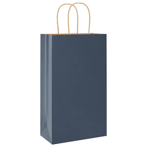 Blaue Papiertragetaschen mit Henkel, 250 Stk.