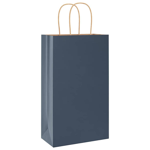Blaue Papiertragetaschen mit Henkel, 250 Stk.