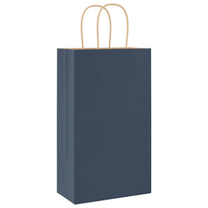 Blaue Papiertragetaschen mit Henkel, 250 Stk.