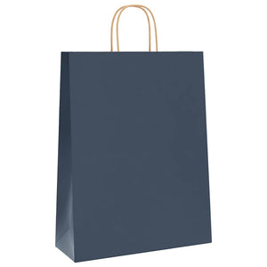 Blaue Papiertragetaschen mit Henkel, 250 Stk.
