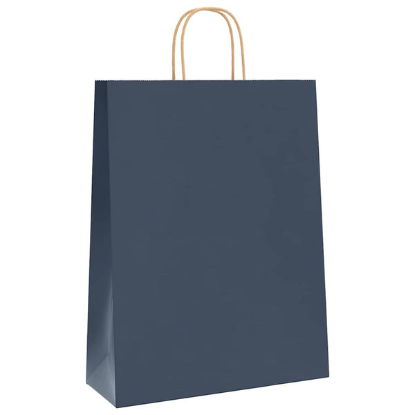 Blaue Papiertragetaschen mit Henkel, 250 Stk.
