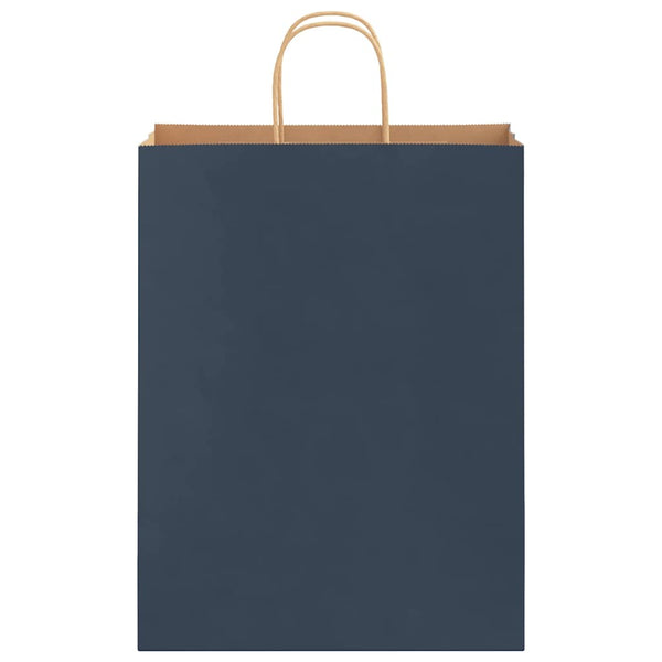 Blaue Papiertragetaschen mit Henkel, 250 Stk.
