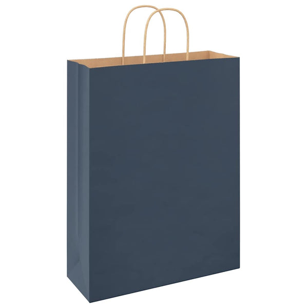 Blaue Papiertragetaschen mit Henkel, 250 Stk.
