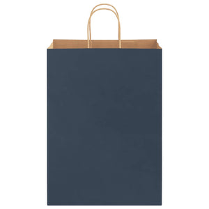 Blaue Papiertragetaschen mit Henkel, 250 Stk. 32x17x44 cm
