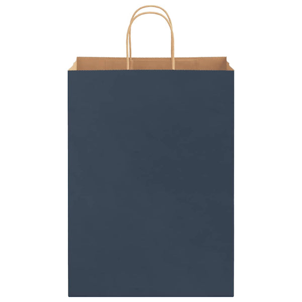 Blaue Papiertragetaschen mit Henkel, 250 Stk. 32x17x44 cm