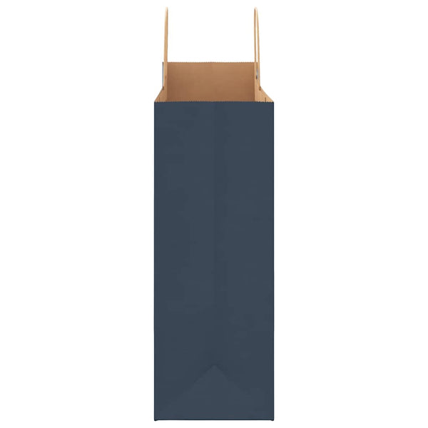 Blaue Papiertragetaschen mit Henkel, 250 Stk. 32x17x44 cm