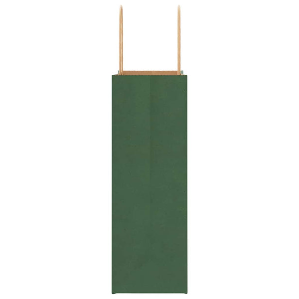 Grüne Papiertragetaschen mit Henkel 21x11x31cm, 250 Stk.