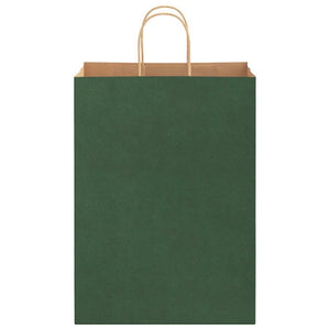 Grüne Papiertragetaschen mit Henkeln, 250 Stk. 32x17x44 cm