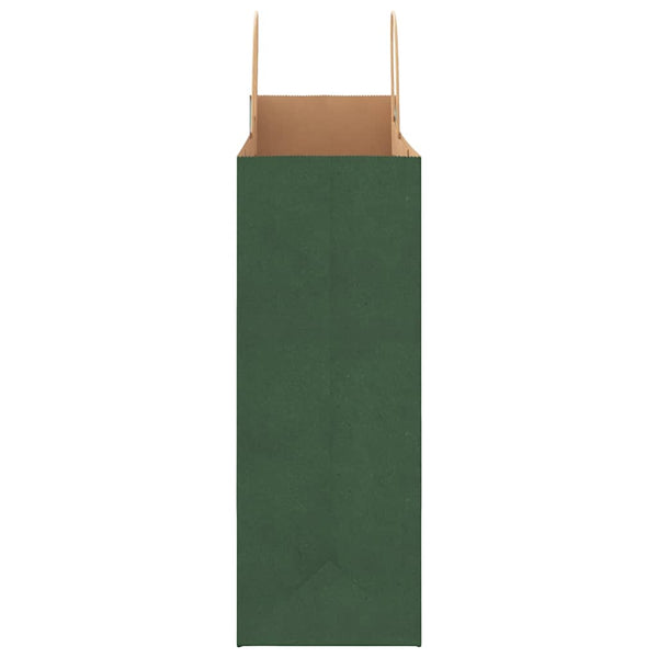 Grüne Papiertragetaschen mit Henkeln, 250 Stk. 32x17x44 cm