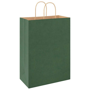 Grüne Papiertragetaschen mit Henkeln, 250 Stk. 32x17x44 cm
